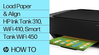 Load Paper Print Alignment Page HP Ink Tank 310 410 and 450 Series  HP Support [upl. by Carmon898]