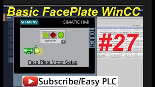 How to create Faceplate in WinCC TIA Portal SCADA Comfort Advanced  How to program KTP600 HMI [upl. by Airakaz]