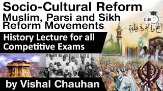 Social and Religious Reform in India  Muslim Parsi and Sikh Reform Movements  History lecture [upl. by Anasxor]