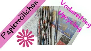 ZEITUNGSRÖLLCHEN I BASTELN MIT ZEITUNGSRÖLLCHEN I PAPIERRÖLLCHEN DREHEN I UPCYCLING I FINOLA [upl. by Lemmie]