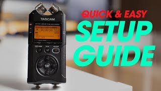 How to Setup the Tascam DR40  Step by Step Tutorial [upl. by Ymot]