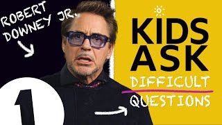 quotI would say Hawkeyequot Kids Ask Robert Downey Jr Difficult Questions [upl. by Otrebtuc997]