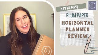 PLUM PAPER HORIZONTAL PLANNER REVIEW  HOW TO CUSTOMIZE [upl. by Ahsikcin]