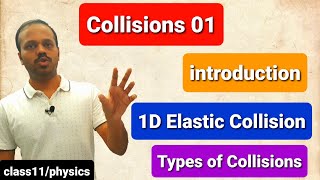 Collisions 01 Introduction Elastic Collisions in 1D types of Collisions Class 11 WPE in telugu [upl. by Naira]