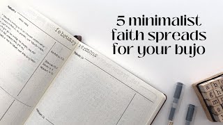 5 minimalist faith spread ideas for your bullet journal my first faith video [upl. by Winterbottom625]