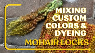 Mixing custom colors with acid dyes amp dyeing mohair locks  Camaj School of Fiber Arts [upl. by Tshombe]