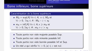 Caractérisation de la borne supérieur et inférieure [upl. by Boehike227]