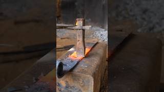 Making soil digger blacksmith shorts forge diy [upl. by Ecnarwal]