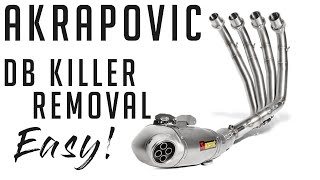 How to easily remove the DB killer from an Akrapovic exhaust [upl. by Llenod713]