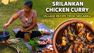 Village Recipe of Sri Lankan Chicken Curry  World Recipes  My Kind of Productions [upl. by Ahsok]