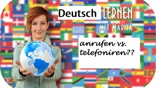 Anrufen  telefonieren  Wortschatz Deutsch A2 B1 B2 [upl. by Solberg]