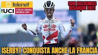 CdM Ciclocross BESANÇON 2021 Lotta entusiasmente tra ELI ISERBYT e TOON AERTS [upl. by Navad212]