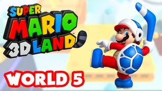 Super Mario 3D Land  World 5 Nintendo 3DS Gameplay Walkthrough [upl. by Nodyarg]