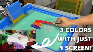 How To Screen Print Multiple Colors With ONE Screen  BRAND Spotlight [upl. by Ttiwed329]