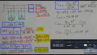 CORRECCIÓN DEL FACTOR DE POTENCIA EN TRIFÁSICA [upl. by Aennaej]