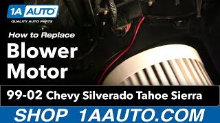 How to Replace Heater Blower Motor 0102 GMC Sierra 2500 HD [upl. by Rhtaeh57]