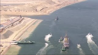 Egypt expands Suez canal [upl. by Hannavas230]