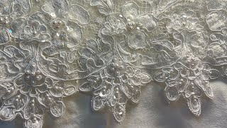 How to cut beaded fabric and appliqués [upl. by Ahouh]