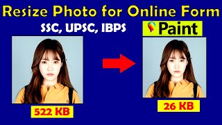 Compress image size without losing quality  how to Resize Photo size  compress jpg Image MS Paint [upl. by Nospmas]