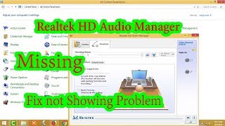 How to fix Realtek HD Audio Manager is missing in windows [upl. by Ahsitneuq662]