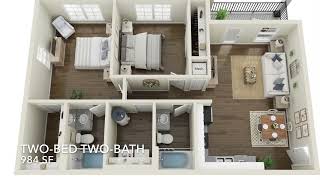 Highland Hills 2x2 Virtual Tour [upl. by Laresa]