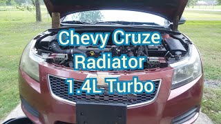 How to replace the radiator in a chevy cruze 14l turbo [upl. by Enecnarf]