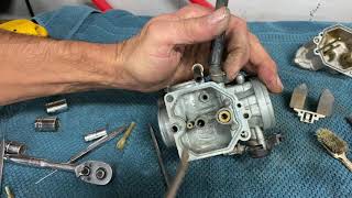 How to clean rebuild remove install a Carburetor amp airbox Honda XL500s XL250s 78197919801981 [upl. by Toiboid]