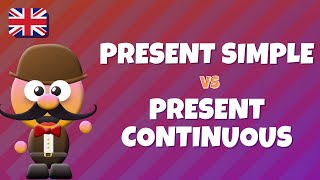 PRESENT SIMPLE VS PRESENT CONTINUOUS INGLÉS PARA NIÑOS CON MRPEA  ENGLISH FOR KIDS [upl. by Pickar731]