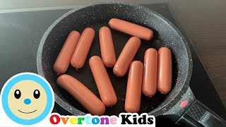 Ten Fat Sausages  Overtone Kids Nursery Rhyme and Baby Song [upl. by Egrog]