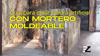 Cómo crear PIEDRA ARTIFICIAL con MORTERO moldeable Guía completa  Proceso   Parte 2 [upl. by Karylin]