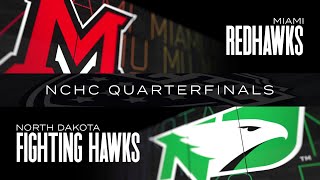 UND Hockey  Highlights vs Miami NCHC Quarterfinals Game 2  31624 [upl. by Jegar328]