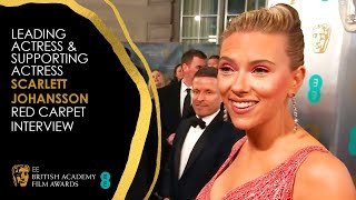 Scarlett Johanssons Red Carpet Interview  EE BAFTA Film Awards 2020 [upl. by Marashio]