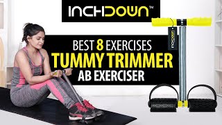 7 BEST TUMMY TRIMMER AB EXERCISE for MEN and WOMEN  How to LOSE WEIGHT FAST AT HOME  INCHDOWN [upl. by Killam]