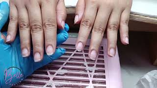 Soft gel extension removal plus gel polish on natural nails [upl. by Anyzratak]