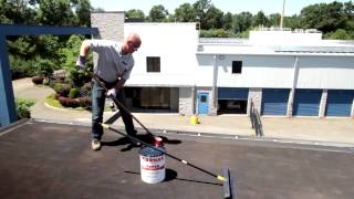 How to Apply Rubberized Roof Coating on flat roof  Karnak 229 AR Elastomeric  black [upl. by Sanyu]