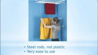 Airaus Ceiling Mounted Clothes Airer [upl. by Oidiple377]