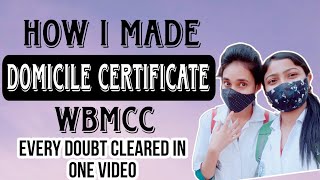 How to make domicile certificate of West Bengal wbmcc NEET 2023 wb state Counselling  Bipasa Bose [upl. by Whitehouse]