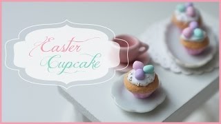 FIMO Tutorial  EASTER CUPCAKES  how to easterspecial [upl. by Merrily]