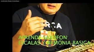 Tutorial de Saxofon Para Principiantes 5 Notas y Como Tocar Escalas [upl. by Eciral]