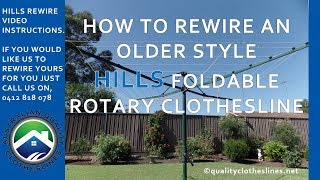 How to rewire a Hills folding rotary clothesline [upl. by Imhskal177]