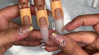 How to apply nail tips on nail trainer  Nails For Beginners [upl. by Elana322]