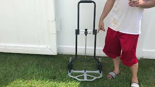 Review of HAULMASTER 150 Lb Capacity Foldable Hand Truck [upl. by Anaele]