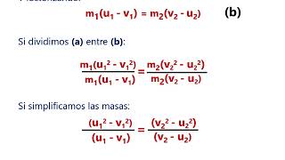 Choques  Colisiones  Coeficiente de Restitución  Deducción [upl. by Neona]