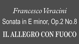 Veracini – Sonata in E minor II Allegro con fuoco – Piano Accompaniment [upl. by Corliss]