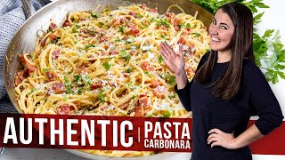 How to Make Authentic Pasta Carbonara  The Stay At Home Chef [upl. by Mahan807]