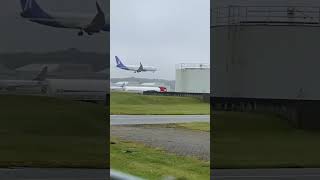 Jettime 737800 landing at Billund Airport [upl. by Lanrev906]