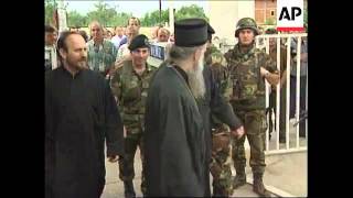 YUGOSLAVIA KOSOVO PRIEST TALKS WITH NATO FOR THE SAFETY OF SERBS [upl. by Rigdon]