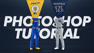 Baseball Uniform photoshop mockup tutorial [upl. by Annoyi]