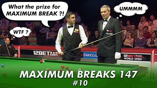 Ronnie OSullivan  Snooker Maximum Breaks 147 10 [upl. by Asuncion]