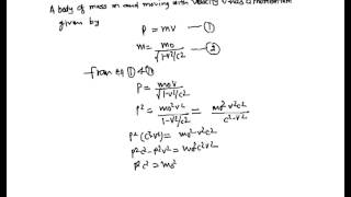 Relation between Energy and Momentum Einstein Mass Energy Equivalence Mass Energy and Momentum [upl. by Vikky]